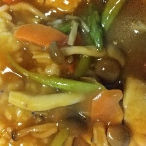 キノコとアスパラのカレー